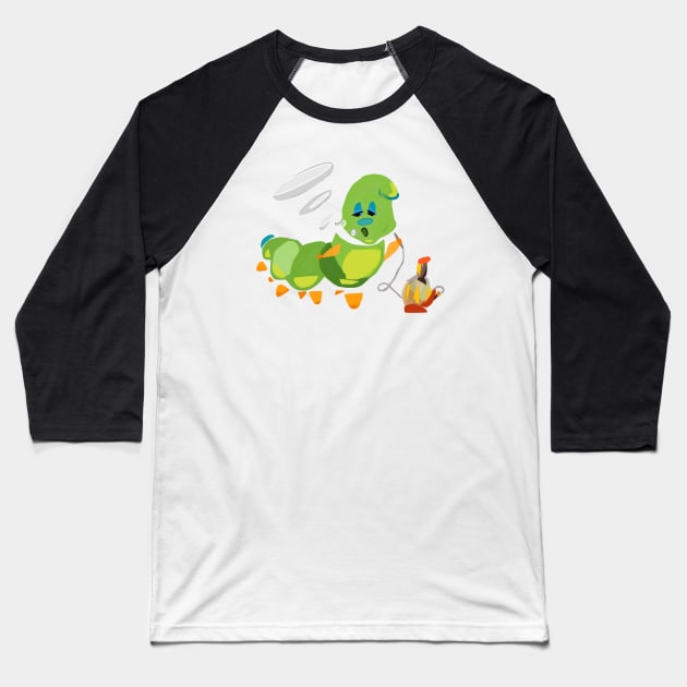 Absolem Smoking Caterpillar from Alice In Wonderland Baseball T-Shirt by pamh23